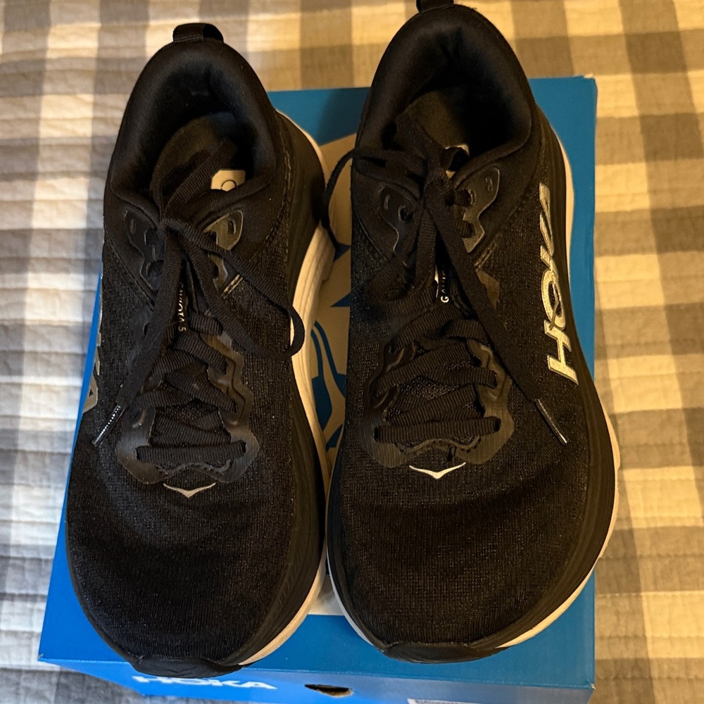 Hoka Black and White Women’s Running Shoes - Picture 6 of 7